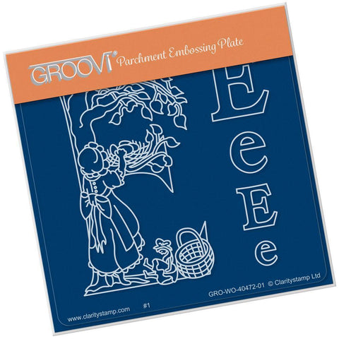 Nursery Rhyme 'E' A6 Square Groovi Baby Plate