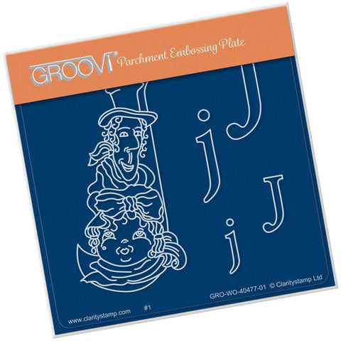 Nursery Rhyme 'J' A6 Square Groovi Baby Plate