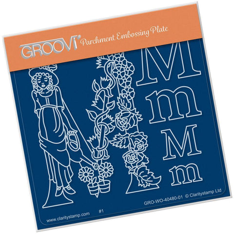 Nursery Rhyme 'M' A6 Square Groovi Baby Plate