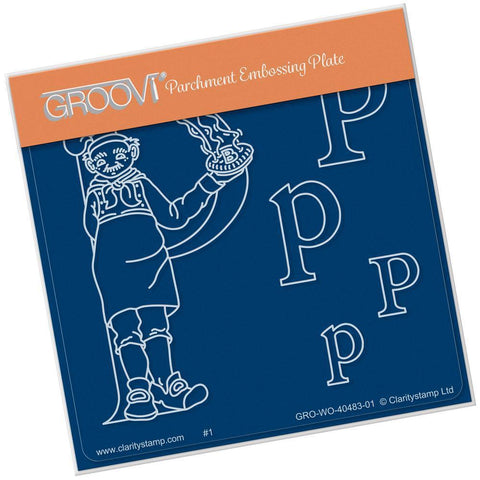 Nursery Rhyme 'P' A6 Square Groovi Baby Plate