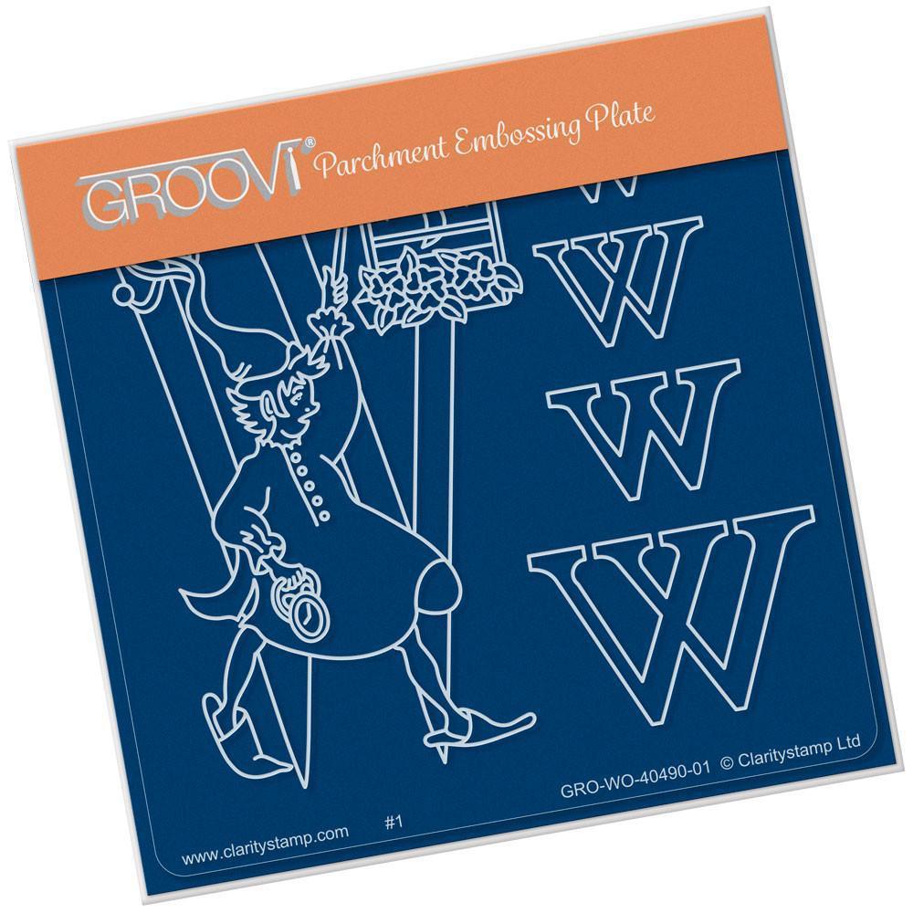 Nursery Rhyme 'W' A6 Square Groovi Baby Plate