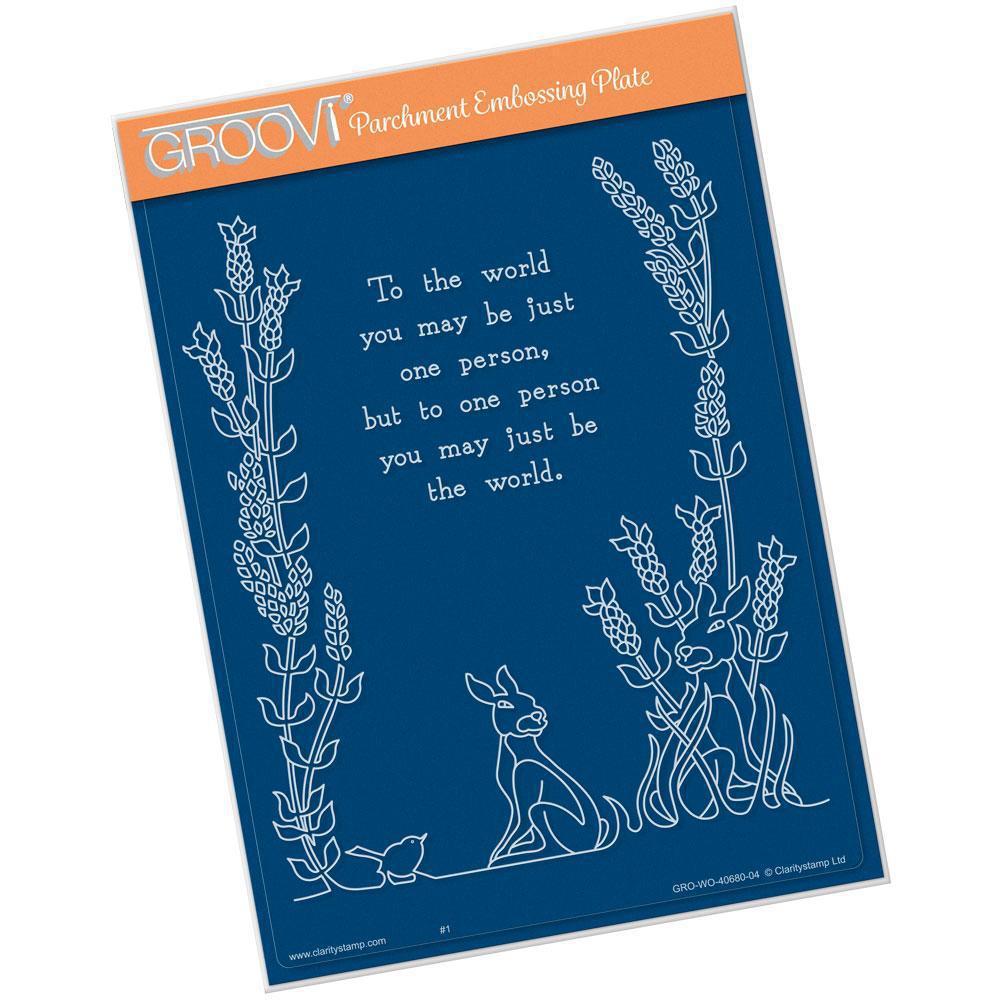 To the World Poetry Frame A5 Groovi Plate