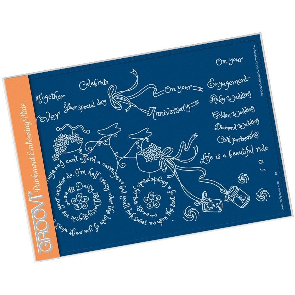 Linda's Bicycle Dangles A5 Groovi Plate