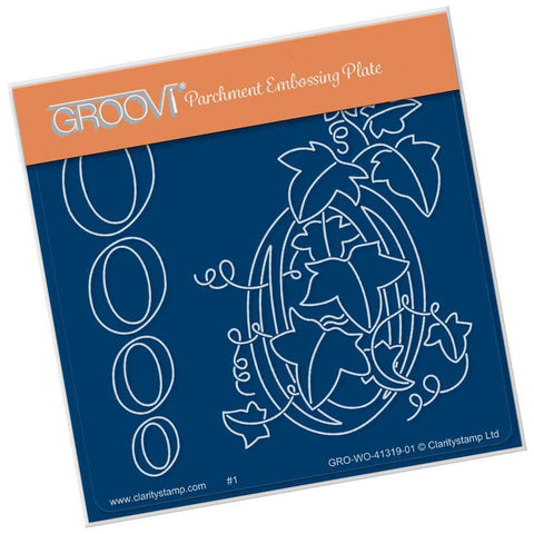 Floral Numbers - 0 A6 Square Groovi Plate