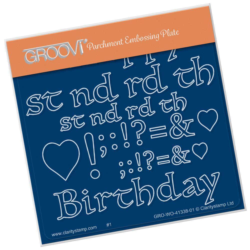 Floral Numbers Complimentary A6 Square Groovi Plate