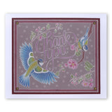Garden Birds A6 Square Groovi Baby Plate Set