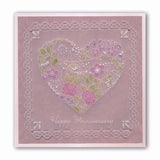 Garden Heart A5 Square Groovi Plate