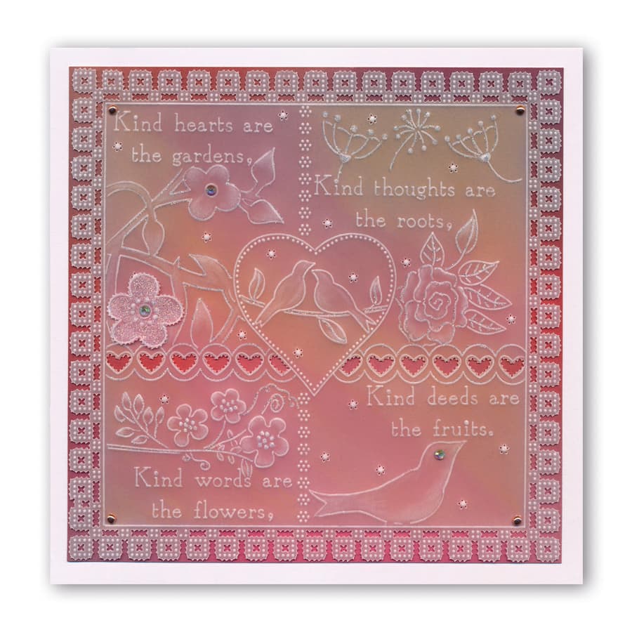 Garden Heart A5 Square Groovi Plate