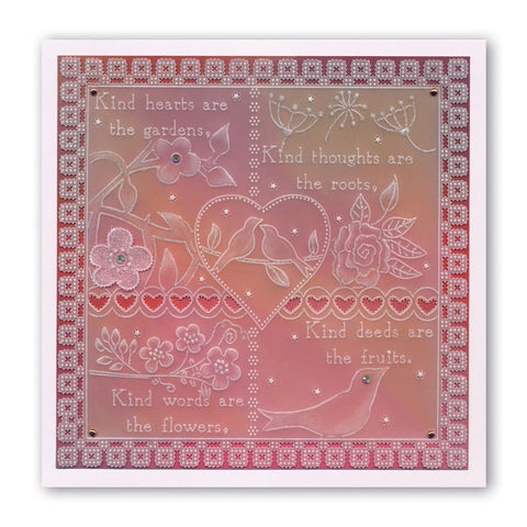 Garden Heart A5 Square Groovi Plate