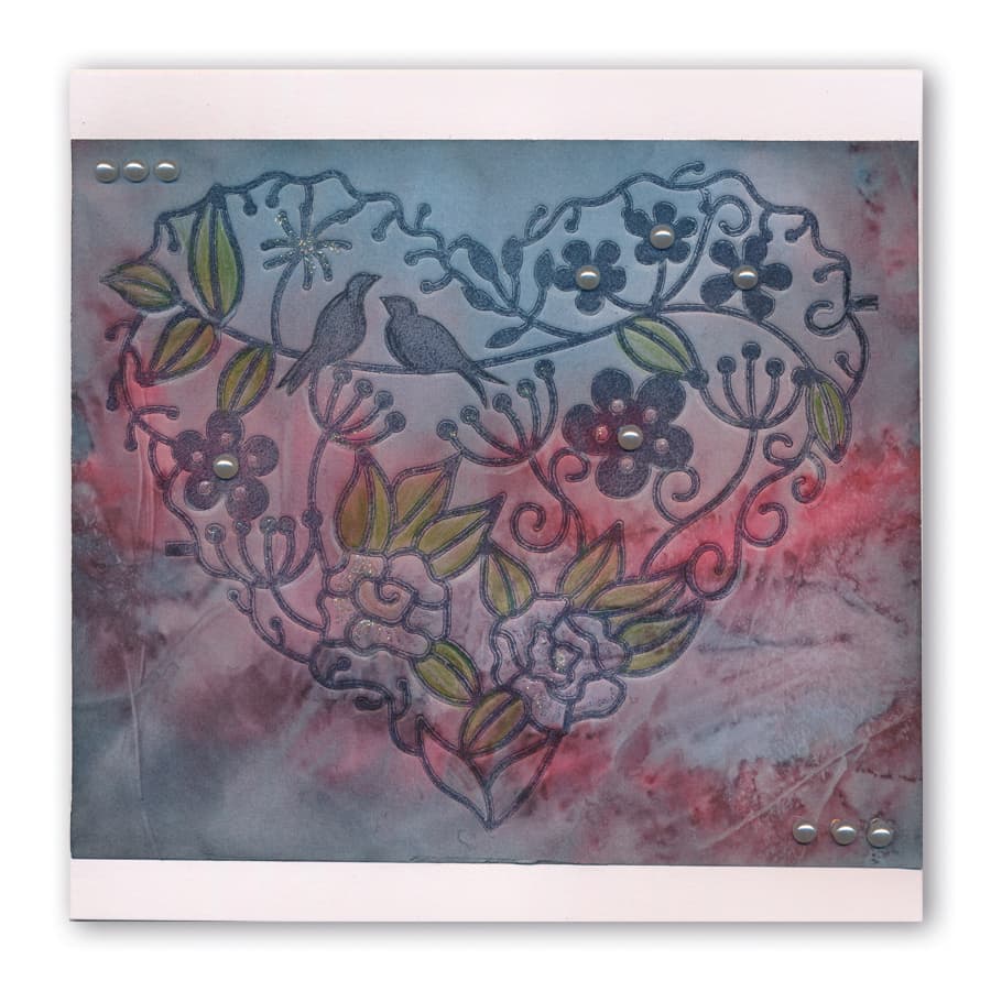 Garden Heart A5 Stamp & Stencil Collection