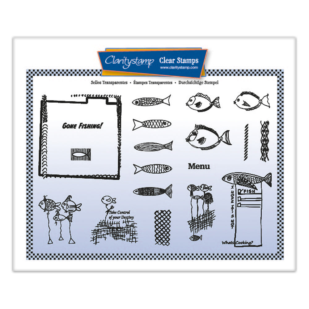 Sam's Gone Fishing A5 Stamp Set