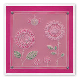 Tina's Doodle Flowers 1 A6 Groovi Plate