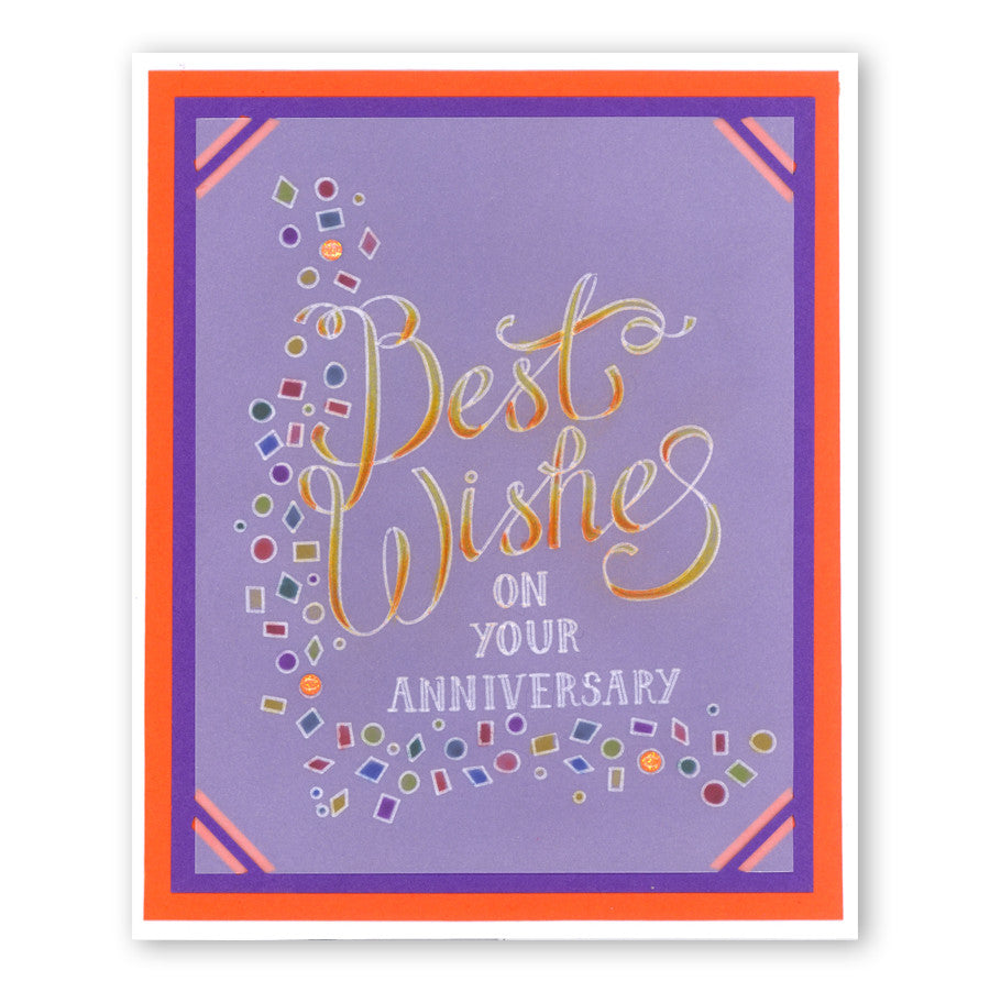 Best Wishes A5 Square Groovi Plate