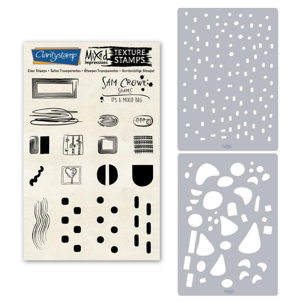 Sam's Shapes - It's a Mixed Bag - Assorted A5 Stamp & Stencil Set