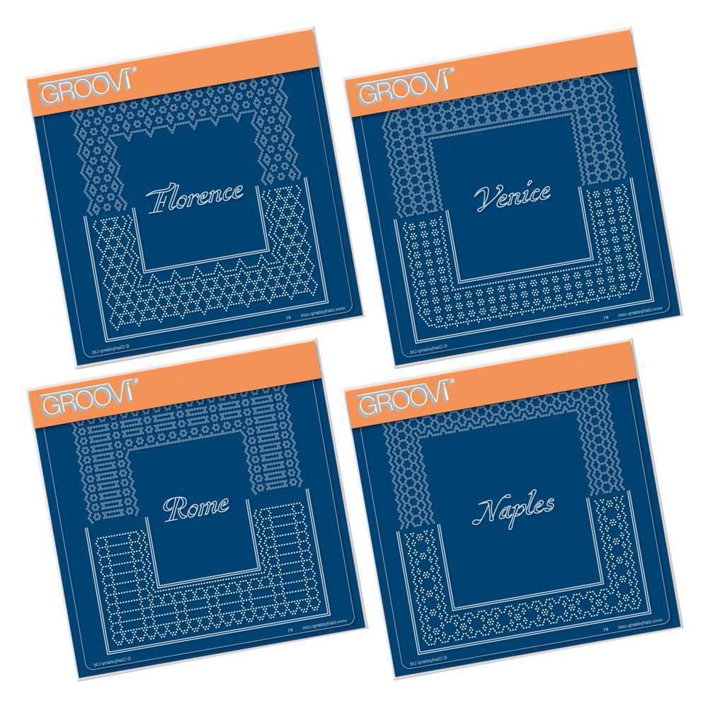 Italian Cities Diagonal Lace Grid Duets A5 Square Groovi Quartet