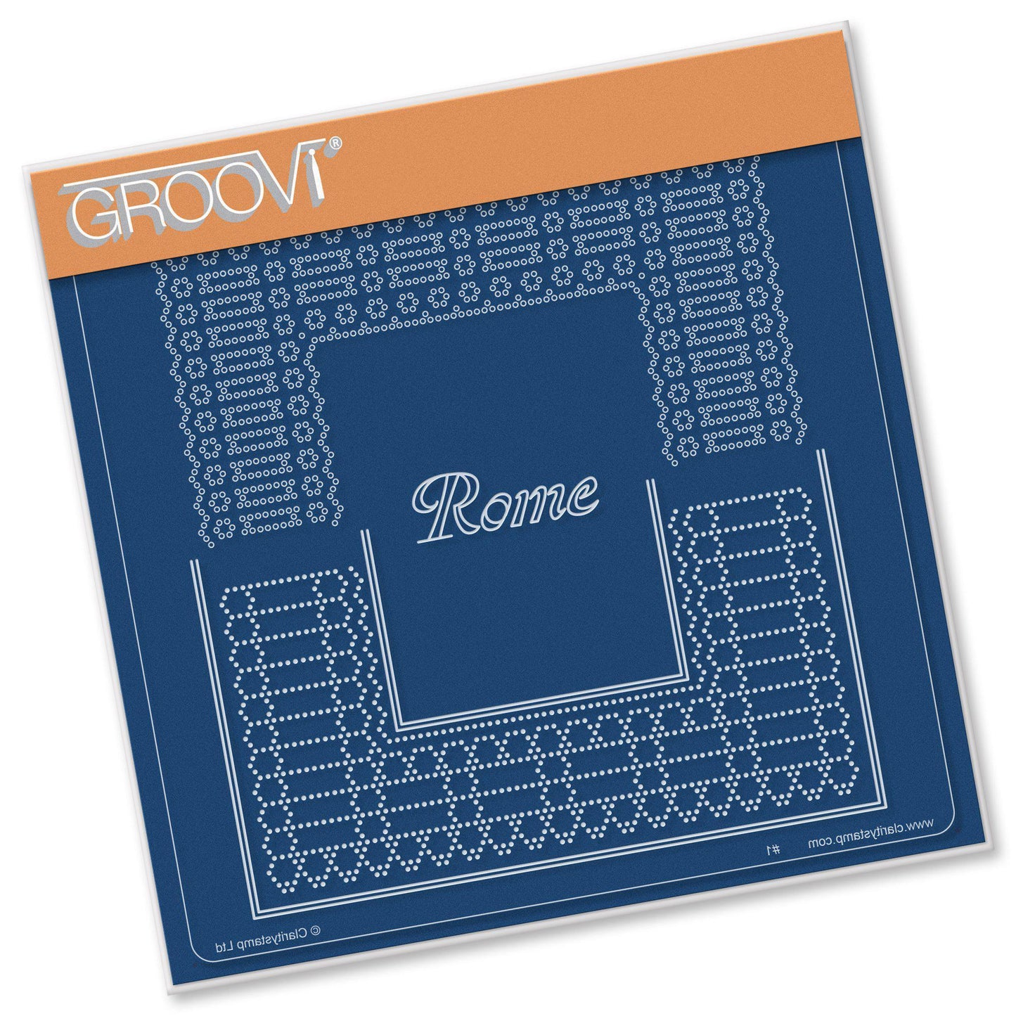 Rome - Italian Cities Diagonal Lace Grid Duets A5 Square Groovi Plate
