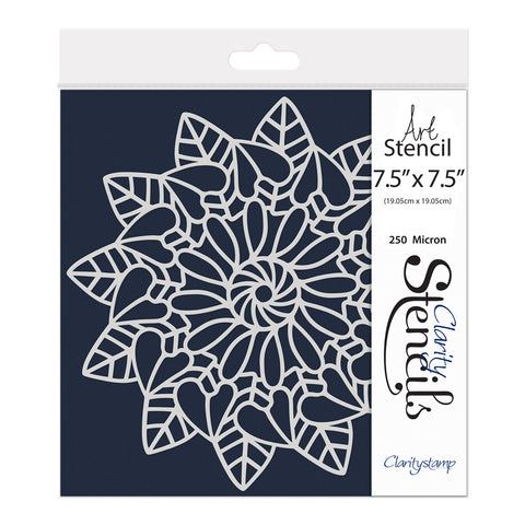 Barbara's Ivy Leaf Round 7.5" x 7.5" Frameless Stencil