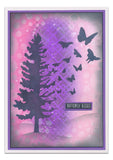 Butterfly Tree 7" x 7" Stencil