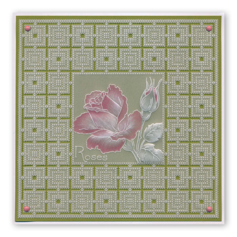 Jayne's Roses A5 Square Groovi Plate