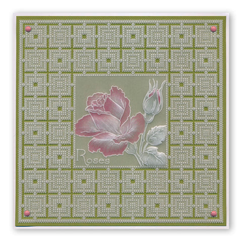 Jayne's Roses A5 Square Groovi Plate