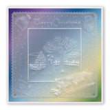 Jayne's Winter Scene - Sled A4 Square Groovi Plate