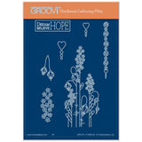 Tina's Springtime Flowers Dream, Believe, Hope A6 Groovi Plate