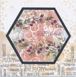 A6 KISS by Clarity - Tina's Happy Birthday Flowers Stamp Set