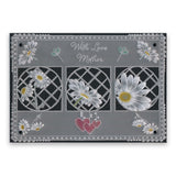 Linda's 123 - A Daisy, Lily of the Valley & Fuchsia A4 Square Groovi Plate