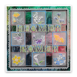 Linda's 123 - C Hydrangea, Crocus & Narcissus A4 Square Groovi Plate