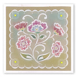 Lace Flowers & Netting A5 Square Groovi Plate Set