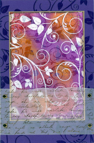 Leafy Swirl 9" x 11" Stencil