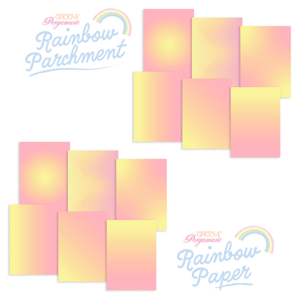 Rainbow Duo - Parchment & Paper - Lemon Sorbet Sunrise A4