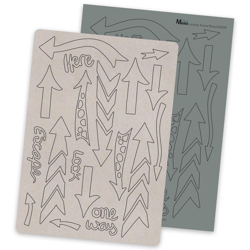 CLEARANCE Leonie's Arty Arrows + MASK Clarity Mix Media Board