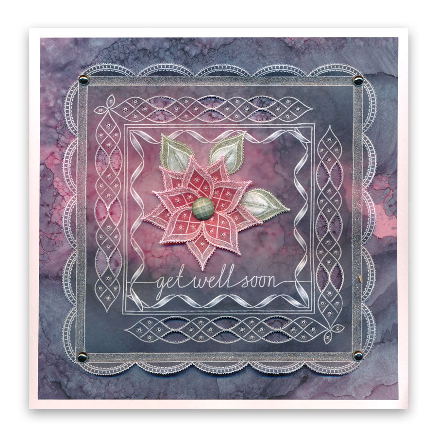 Linda's Flowers & Lace - Set 1 A5 Square Groovi Plate Quartet