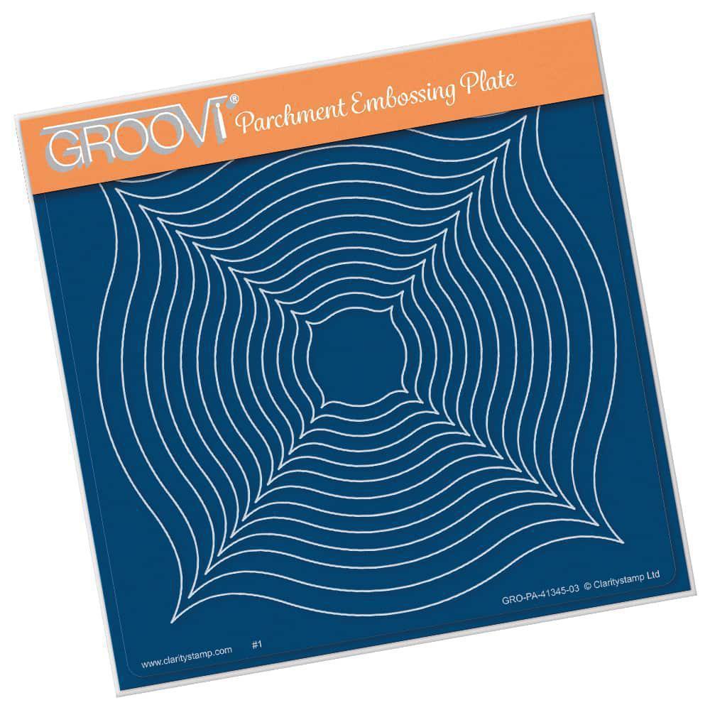 Linda's Peaked Corner Frames A5 Square Groovi Plate