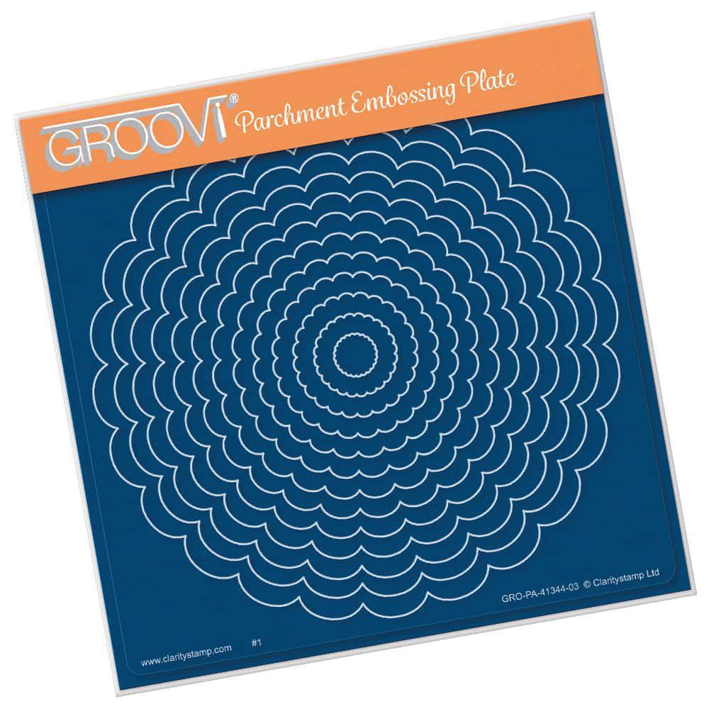 Linda's Small Nested Doily Frames A5 Square Groovi Plate