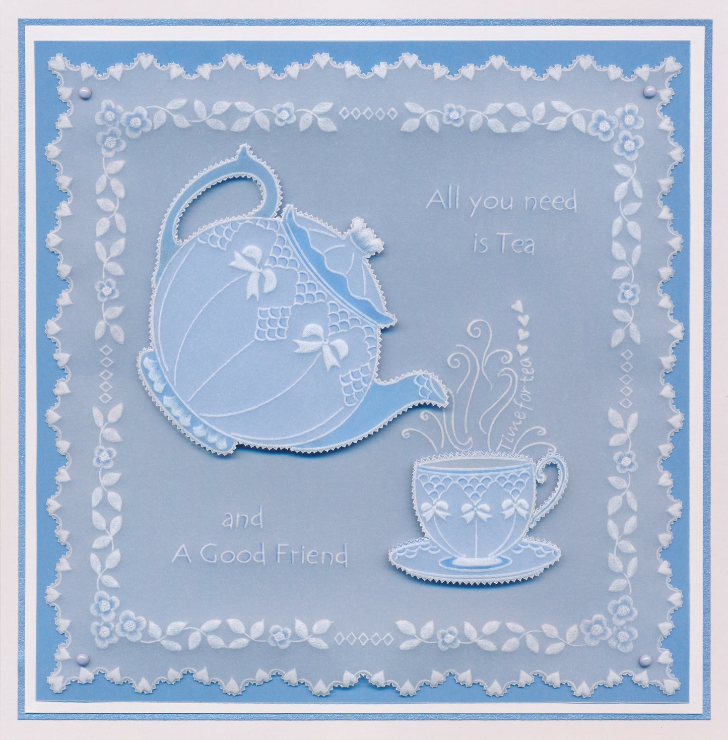 Linda's All You Need Is Tea A5 Square Groovi Plate