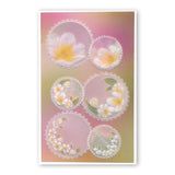 Linda's 123 Christmas - GH Poinsettia & Christmas Rose A4 Square Groovi Plate Set