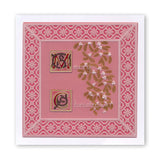 Linda's 123 Christmas - GH Poinsettia & Christmas Rose A4 Square Groovi Plate Set