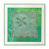 Linda's 123 Christmas - GH Collection Poinsettia & Christmas Rose A4 & A5 Square Groovi Plate Set