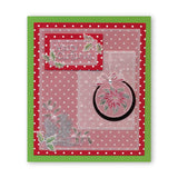 Linda's 123 Christmas - G Poinsettia, Mistletoe & Pine A5 Square Groovi Plate
