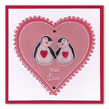 Linda's Penguins A5 Square Groovi Plate
