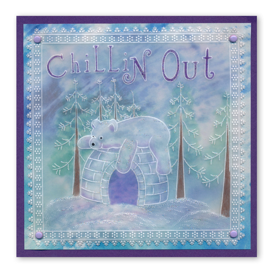 Linda's Polar Bears A5 Square Groovi Plate