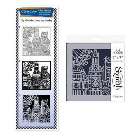City of London - Three Way Overlay A4 Stamp & Stencil Duo