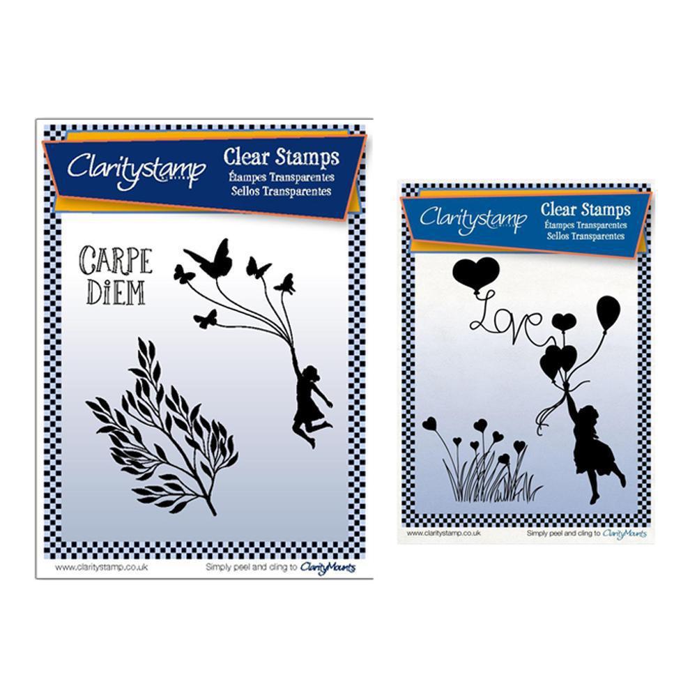 Love Is in the Air & Flutterby Carpe Diem A5 Square & A6 Square Stamp Duo