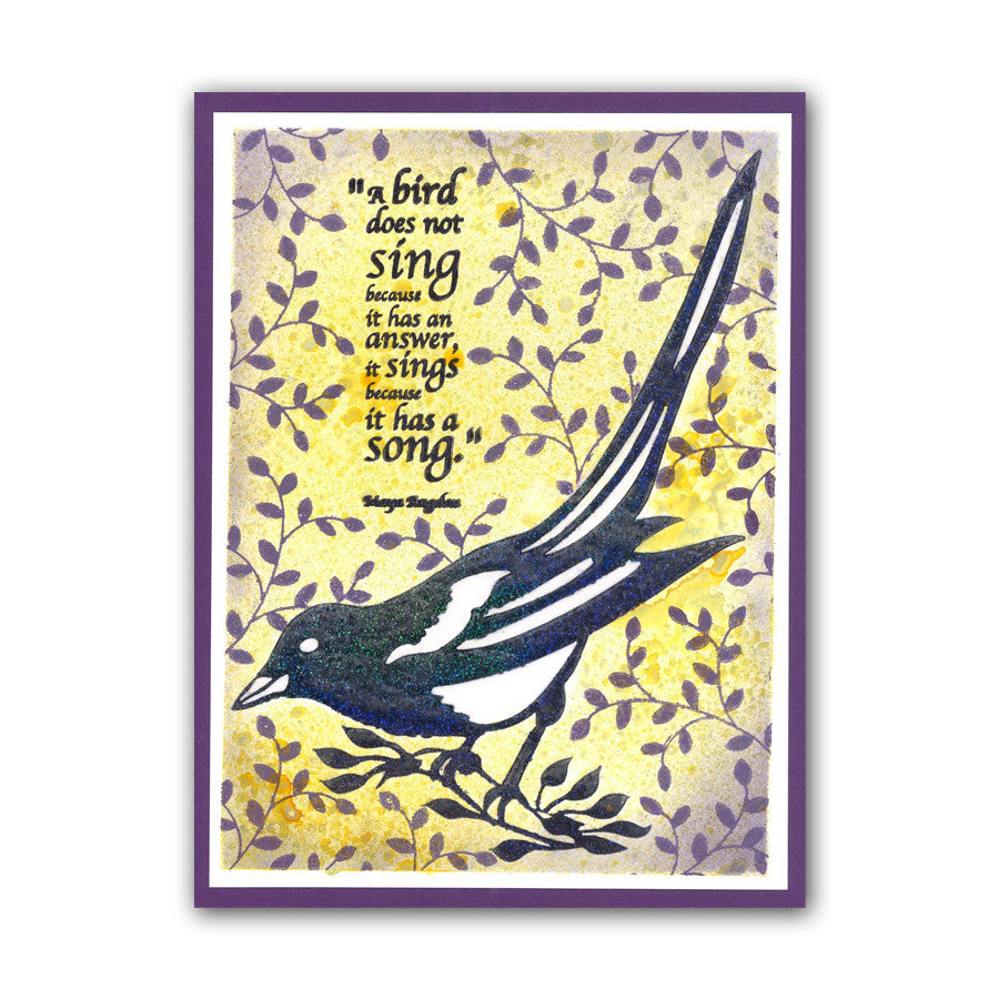 Magpie 2 7" x 7" Stencil