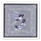 Magpies A6 Square Groovi Baby Plate Set