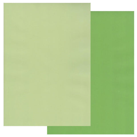 Meadow Green & Willow Green x10 Groovi Duo Parchment Paper A4