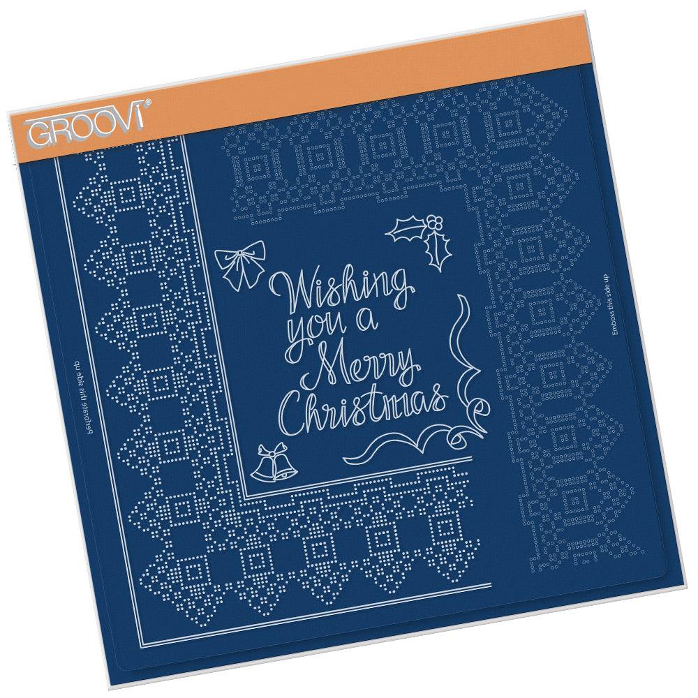 Josie's Christmas Straight Ribbon Lace Duet A4 Square Groovi Piercing Grid