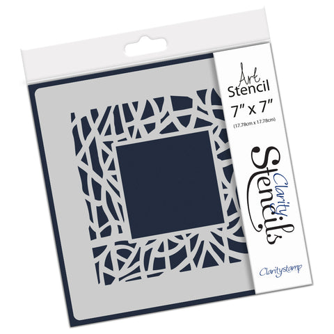 Mosaic Box Frame 7" x 7" Stencil